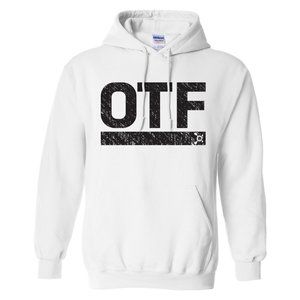 Orange Theory distressed OTF Pullover Pocket Hoodie White